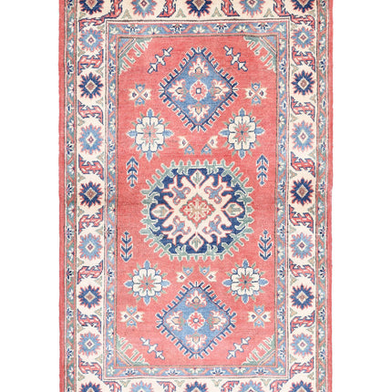 Kazak 3' 1" X 5' 2" Hand Knotted Wool Rug 3' 1" X 5' 2" (94 X 158) / Red / Wool
