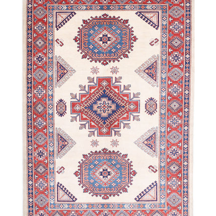 Kazak 6' 0" X 8' 11" Hand Knotted Wool Rug 6' 0" X 8' 11" (183 X 272) / Ivory / Wool