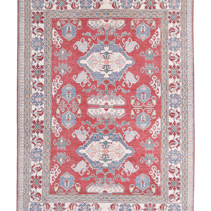 Kazak 7' 8" X 10' 8" Hand Knotted Wool Rug 7' 8" X 10' 8" (234 X 325) / Red / Wool