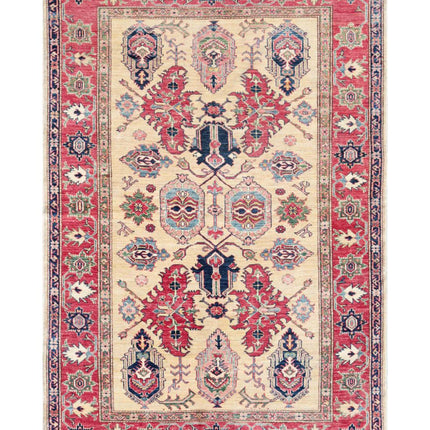 Kazak 5' 6" X 8' 1" Hand Knotted Wool Rug 5' 6" X 8' 1" (168 X 246) / Gold / Wool
