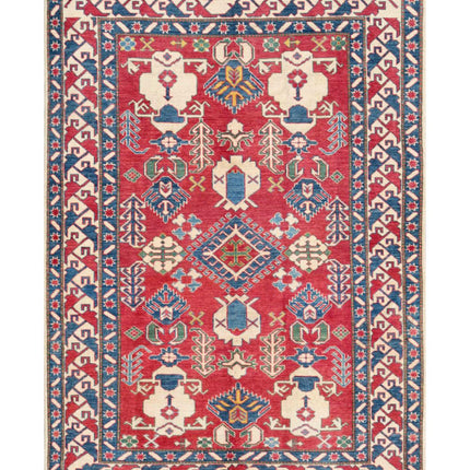 Kazak 6' 4" X 9' 0" Hand Knotted Wool Rug 6' 4" X 9' 0" (193 X 274) / Red / Wool