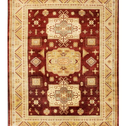Kazak 9' 0" X 11' 9" Hand Knotted Wool Rug 9' 0" X 11' 9" (274 X 358) / Brown / Wool