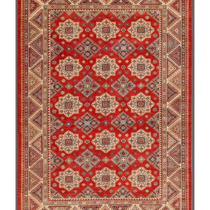 Kazak 9' 7" X 13' 6" Hand Knotted Wool Rug 9' 7" X 13' 6" (292 X 411) / Red / Wool