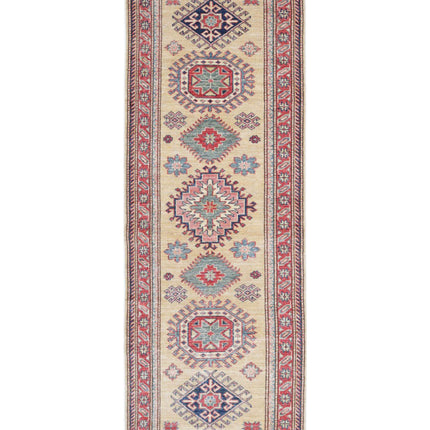 Kazak 2' 4" X 6' 9" Hand Knotted Wool Rug 2' 4" X 6' 9" (71 X 206) / Gold / Wool