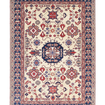 Kazak 8' 5" X 11' 10" Hand Knotted Wool Rug 8' 5" X 11' 10" (257 X 361) / Ivory / Wool