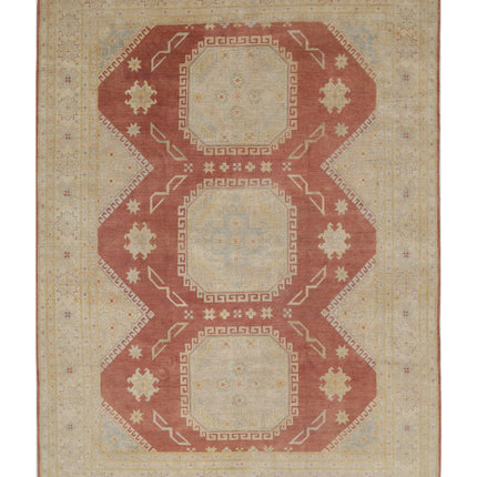 Kazak 8' 9" X 12' 2" Hand Knotted Wool Rug 8' 9" X 12' 2" (267 X 371) / Brown / Wool