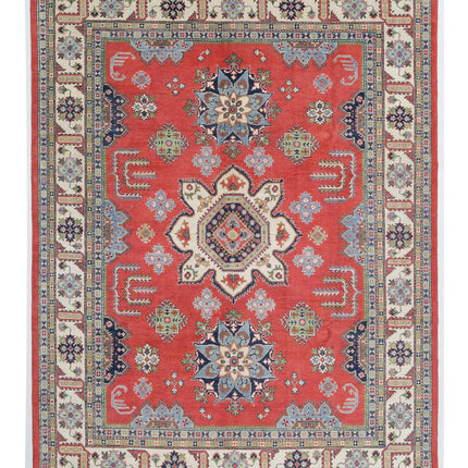 Kazak 8' 10" X 11' 9" Hand Knotted Wool Rug 8' 10" X 11' 9" (269 X 358) / Red / Wool