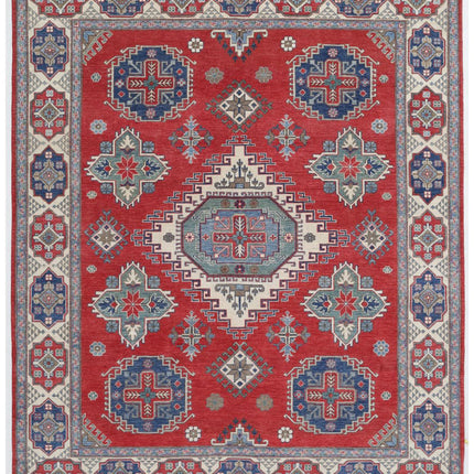 Kazak 8' 0" X 9' 8" Hand Knotted Wool Rug 8' 0" X 9' 8" (244 X 295) / Red / Wool