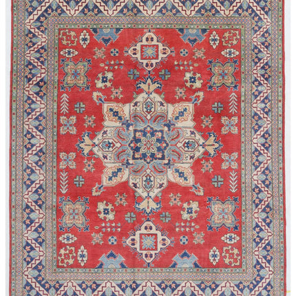 Kazak 8' 0" X 9' 10" Hand Knotted Wool Rug 8' 0" X 9' 10" (244 X 300) / Red / Wool