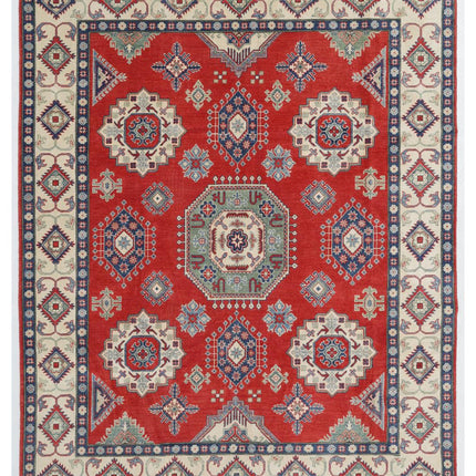 Kazak 8' 1" X 10' 2" Hand Knotted Wool Rug 8' 1" X 10' 2" (246 X 310) / Red / Wool