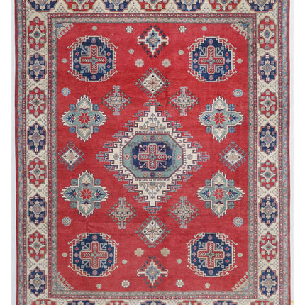 Kazak 8' 10" X 11' 5" Hand Knotted Wool Rug 8' 10" X 11' 5" (269 X 348) / Red / Wool