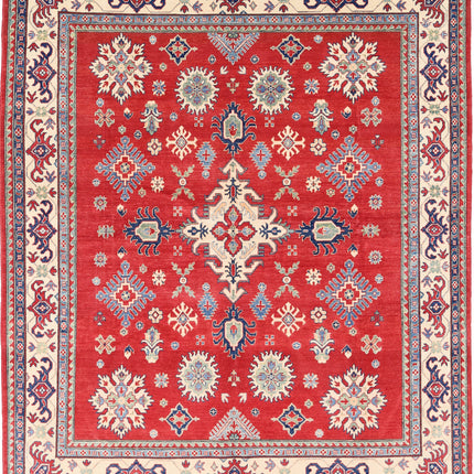 Kazak 8' 0" X 9' 9" Hand Knotted Wool Rug 8' 0" X 9' 9" (244 X 297) / Red / Wool