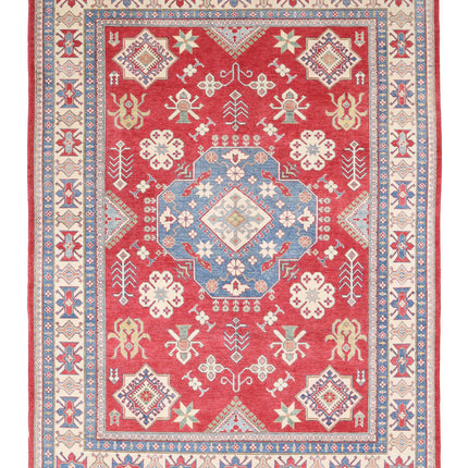 Kazak 9' 1" X 12' 4" Hand Knotted Wool Rug 9' 1" X 12' 4" (277 X 376) / Red / Wool