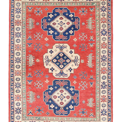 Kazak 6' 7" X 9' 4" Hand Knotted Wool Rug 6' 7" X 9' 4" (201 X 284) / Red / Wool