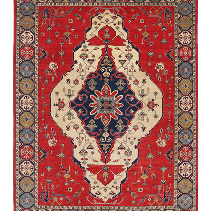 Kazak 10' 1" X 13' 7" Hand Knotted Wool Rug 10' 1" X 13' 7" (307 X 414) / Ivory / Wool