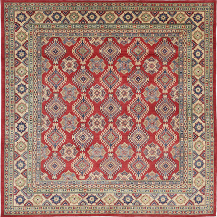 Kazak 9' 1" X 9' 2" Hand Knotted Wool Rug 9' 1" X 9' 2" (277 X 280) / Red / Wool