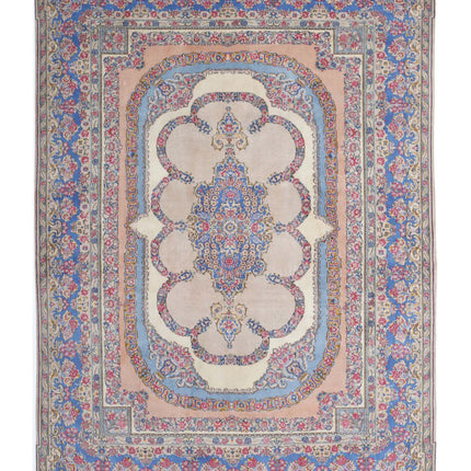 Kerman 8' 0" X 10' 10" Hand Knotted Wool Rug 8' 0" X 10' 10" (244 X 330) / Ivory / Wool