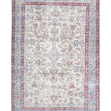 Kerman 5' 10" X 8' 6" Hand Knotted Wool Rug 5' 10" X 8' 6" (178 X 259) / Ivory / Wool
