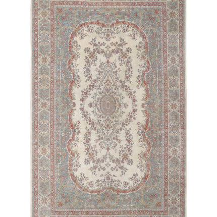 Kerman 11' 8" X 19' 3" Hand Knotted Wool Rug 11' 8" X 19' 3" (356 X 587) / Ivory / Wool
