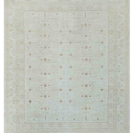 Khotan 7' 10" X 9' 10" Hand Knotted Wool Rug 7' 10" X 9' 10" (239 X 300) / Ivory / Wool