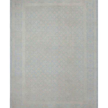 Khotan 9' 5" X 13' 5" Hand Knotted Wool Rug 9' 5" X 13' 5" (287 X 409) / Blue / Wool