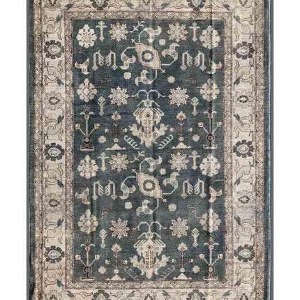 Khotan 5' 11" X 8' 6" Hand Knotted Wool Rug 5' 11" X 8' 6" (180 X 259) / Blue / Wool