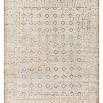 Khotan 7' 10" X 9' 9" Hand Knotted Wool Rug 7' 10" X 9' 9" (239 X 297) / Brown / Wool