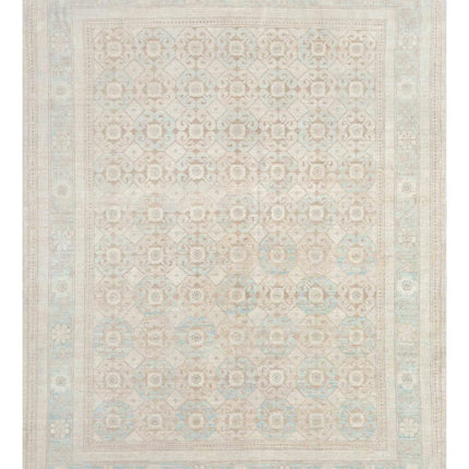 Khotan 7' 10" X 10' 1" Hand Knotted Wool Rug 7' 10" X 10' 1" (239 X 307) / Ivory / Wool