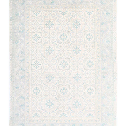 Khotan 9' 10" X 13' 7" Hand Knotted Wool Rug 9' 10" X 13' 7" (300 X 414) / Ivory / Wool