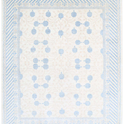 Khotan 8' 2" X 9' 6" Hand Knotted Wool Rug 8' 2" X 9' 6" (249 X 290) / Ivory / Wool