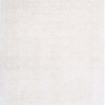 Khotan 8' 1" X 9' 4" Hand Knotted Wool Rug 8' 1" X 9' 4" (246 X 284) / Ivory / Wool
