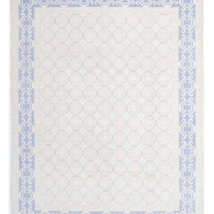 Khotan 8' 4" X 10' 9" Hand Knotted Wool Rug 8' 4" X 10' 9" (254 X 328) / Ivory / Wool