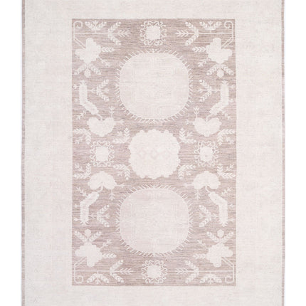 Khotan 9' 11" X 13' 7" Hand Knotted Wool Rug 9' 11" X 13' 7" (302 X 414) / Brown / Wool