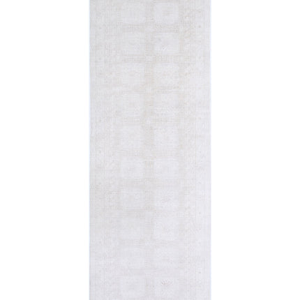 Khotan 3' 10" X 11' 10" Hand Knotted Wool Rug 3' 10" X 11' 10" (117 X 361) / Ivory / Wool