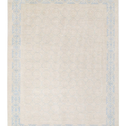 Khotan 8' 8" X 11' 6" Hand Knotted Wool Rug 8' 8" X 11' 6" (264 X 351) / Ivory / Wool