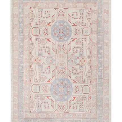 Khotan 9' 9" X 13' 10" Hand Knotted Wool Rug 9' 9" X 13' 10" (297 X 422) / Ivory / Wool