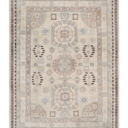Khotan 10' 0" X 13' 6" Hand Knotted Wool Rug 10' 0" X 13' 6" (305 X 411) / Beige / Wool