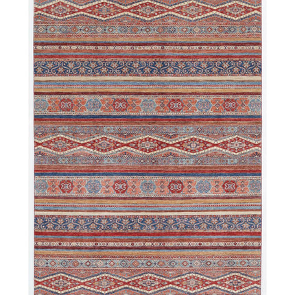 Khurjeen 6' 6" X 9' 10" Hand Knotted Wool Rug 6' 6" X 9' 10" (198 X 300) / Multi / Wool