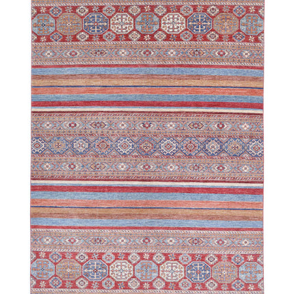 Khurjeen 6' 6" X 9' 7" Hand Knotted Wool Rug 6' 6" X 9' 7" (198 X 292) / Multi / Wool