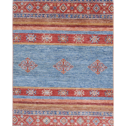 Khurjeen 2' 8" X 3' 10" Hand Knotted Wool Rug 2' 8" X 3' 10" (81 X 117) / Multi / Wool