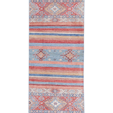 Khurjeen 2' 6" X 6' 5" Hand Knotted Wool Rug 2' 6" X 6' 5" (76 X 196) / Multi / Wool