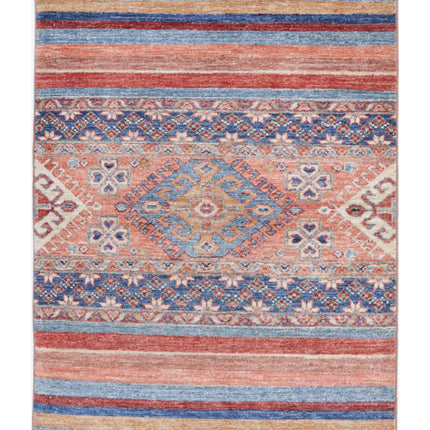 Khurjeen 2' 9" X 3' 9" Hand Knotted Wool Rug 2' 9" X 3' 9" (84 X 114) / Multi / Wool