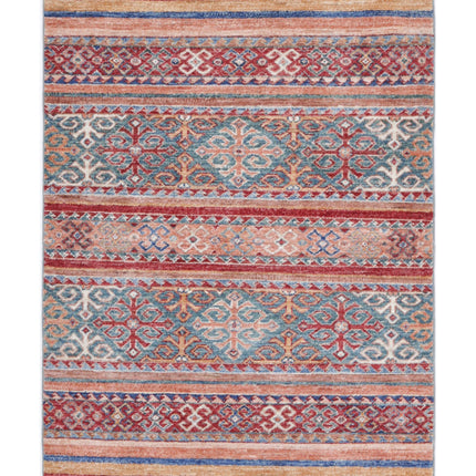 Khurjeen 2' 8" X 3' 9" Hand Knotted Wool Rug 2' 8" X 3' 9" (81 X 114) / Multi / Wool