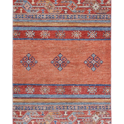 Khurjeen 2' 7" X 3' 11" Hand Knotted Wool Rug 2' 7" X 3' 11" (79 X 119) / Multi / Wool