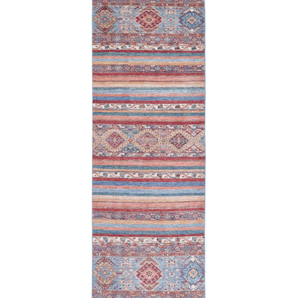 Khurjeen 2' 6" X 8' 2" Hand Knotted Wool Rug 2' 6" X 8' 2" (76 X 249) / Multi / Wool