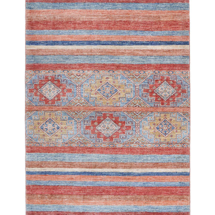 Khurjeen 3' 0" X 4' 9" Hand Knotted Wool Rug 3' 0" X 4' 9" (91 X 145) / Multi / Wool