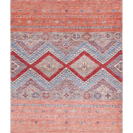 Khurjeen 3' 4" X 4' 9" Hand Knotted Wool Rug 3' 4" X 4' 9" (101 X 145) / Multi / Wool