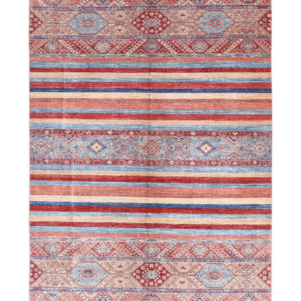 Khurjeen 6' 7" X 9' 8" Hand Knotted Wool Rug 6' 7" X 9' 8" (201 X 295) / Multi / Wool