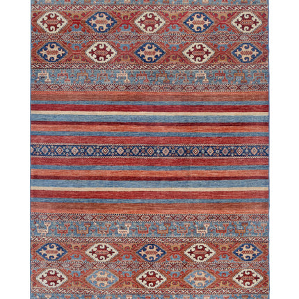 Khurjeen 6' 9" X 9' 8" Hand Knotted Wool Rug 6' 9" X 9' 8" (206 X 295) / Multi / Wool