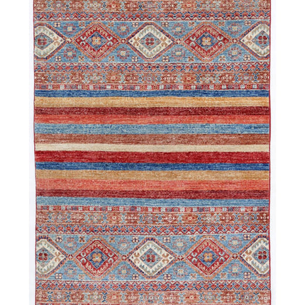 Khurjeen 3' 3" X 4' 10" Hand Knotted Wool Rug 3' 3" X 4' 10" (99 X 147) / Multi / Wool